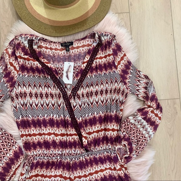 NWT Jessica Simpson Bohemian Patterned Romper - Picture 3 of 10